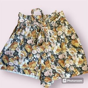 Target patterned high waisted shorts